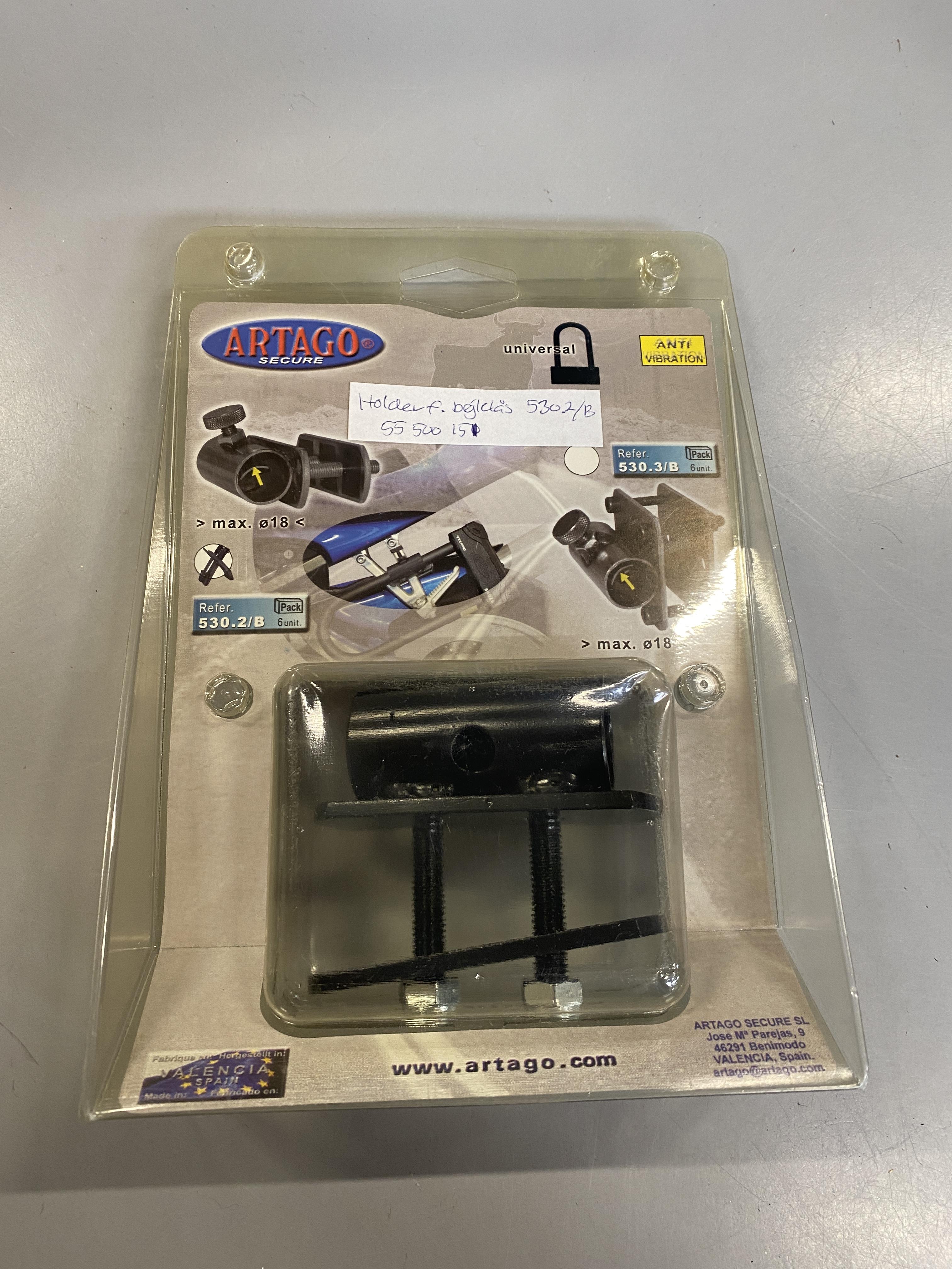 Holder F/Bøjlelås Max Ø18 530 2/B